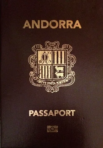 Andorra passport cover