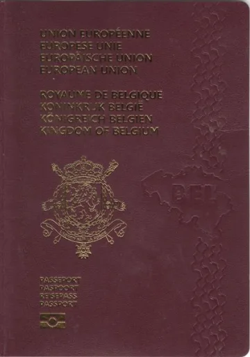 Belgium passport cover
