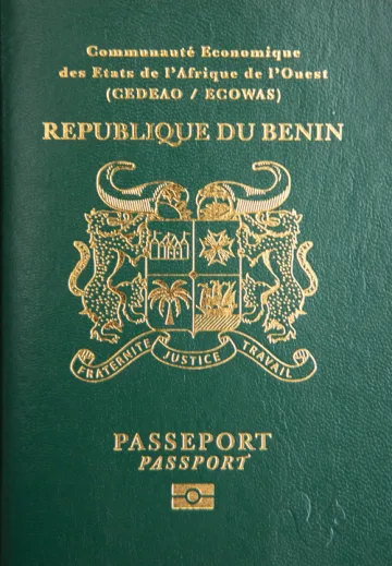 Benin passport cover