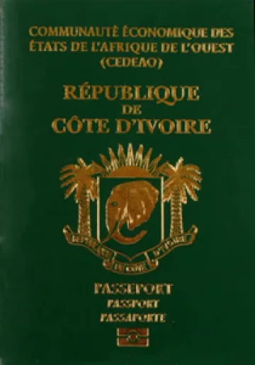Côte d'Ivoire passport cover