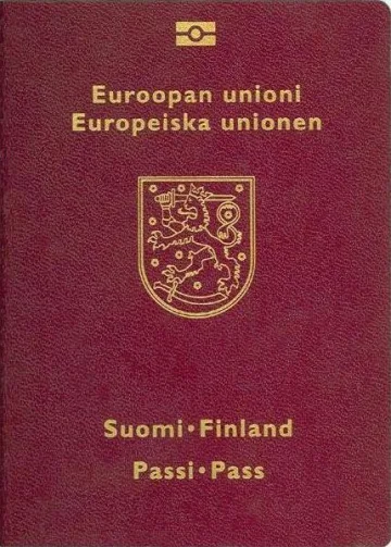 Finland passport cover