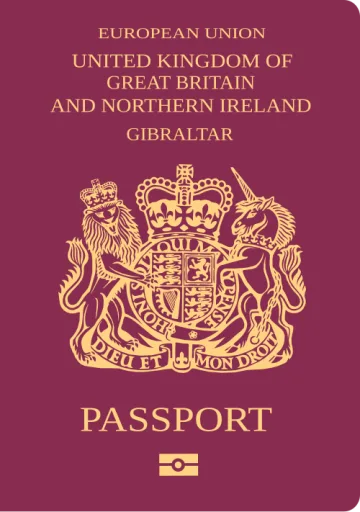 Gibraltar passport cover