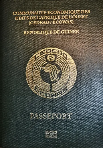 Guinea passport cover