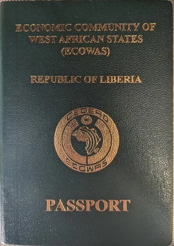 Liberia passport cover
