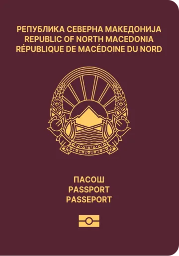 North Macedonia passport cover
