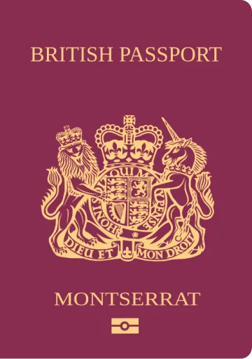 Montserrat passport cover