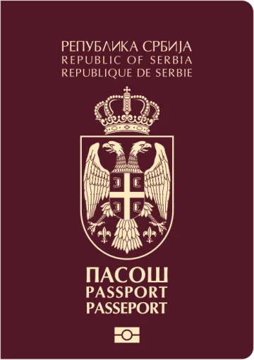 Serbia passport cover