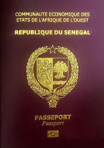 Senegal passport cover