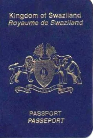 Eswatini passport cover