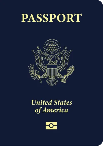 United States passport cover