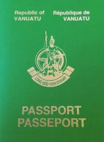 Vanuatu passport cover